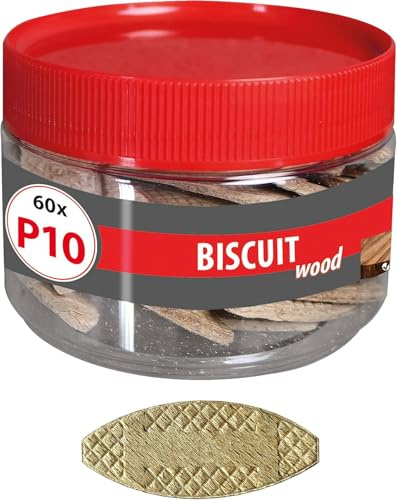 TOX Flachdübel Biscuit Wood Größe M P10 aus massivem Buchenholz für stabile Befestigungen von Bauteilen aus Holz, erhältlich in 3 Größen, 015260241