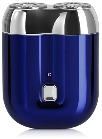 Rasierer Herren Elektrisch Dual Ring Elektrorasierer, IPX7 Wasserdichter Mini Elektrorasierer Herren, Tragbarer, 7500 U/Min, Leiser Tiefenreinigungsrasierer für Herren, für Reisen