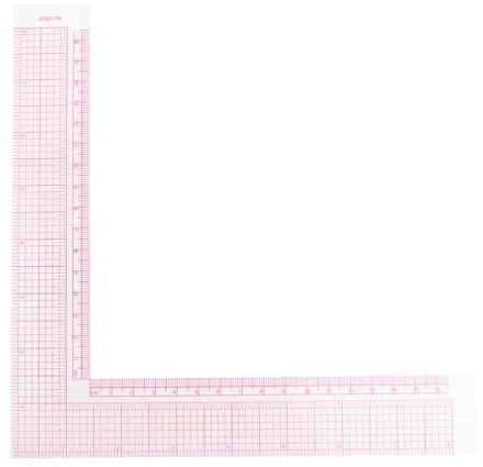 Watris Veiyi Schneiderlineal, L-Square 90 Grad Lineal Nähen, Patchwork Lineal, Nählineal Kurvenlineal Schneiderbedarf, Handmaß zum Nähen