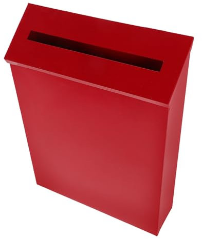 VILLCASE Vintage Wandbriefkasten Aus Amerikanischem Weißblech Rot Dekorativer Retro Briefkasten Für Außenbereich Sicherer Metallbriefhalter Wandmontage Für Zuhause Büro Garten