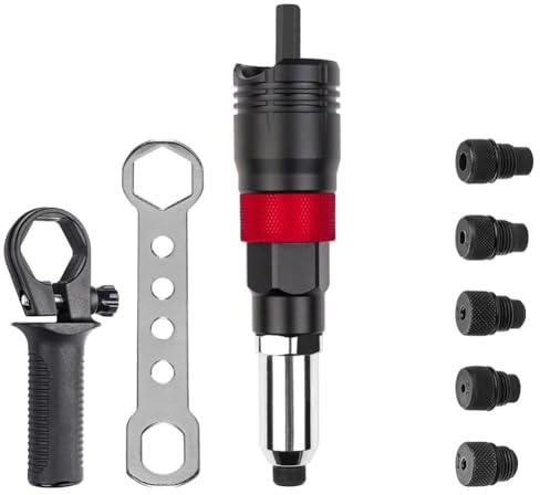 Flaroey Kit de máquina remachadora a batería 2,4 mm/3,2 mm/4,0 mm/4,8 mm/6,4 mm inserto para remaches eléctricos industriales