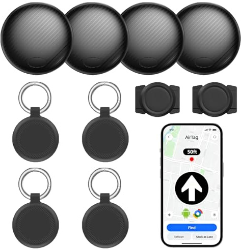 GPS Tracker Auto für Android, 4pcs GPS Tracker für Car, Globale Abdeckung | Air Trackers Tag für Google Find Hub APP, Langlebige Batterie, IP68 Wasserdicht, Ohne ABO und SIM Karte (Nur Android)