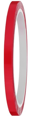 TOYANDONA Auto Dekor Klebeband 6mm X 3 Polyester Rot Selbstklebend Wetterbeständig Dekorative Zierleiste für Fahrzeugkanten