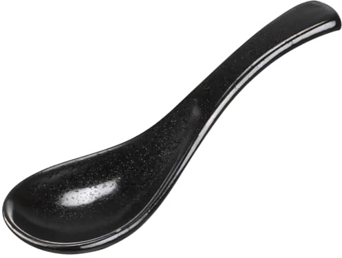 WRITWAA Japanese Retro Ceramic Soup Spoon Asian Spoon for Ramen Dumplings Tea and Dessert Smooth Easy to Clean Tableware for Everyday Dining 5.51 in 1 piece