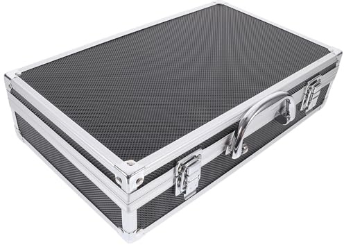Mikrofonkoffer 2 Stück für Handmikrofone mit Griff und Schutz | Aluminiumlegierung mit Schaumstoff, 32x19x8cm, für Aufbewahrung im Proberaum oder Podcast Studio