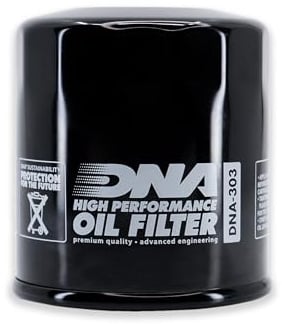 DNA Filtro olio moto compatibile con modelli Honda, Kawasaki & Yamaha selezionati, filtro premium ad alte prestazioni per oli sintetici e convenzionali PN: DNA-303