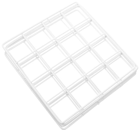 ROMISBABA 4 Stück Weißes Metall Wandgitterpaneel aus Eisen Quadratische Foto Pinnwand zum Sammeln und Organisieren von Fotos Praktische Wandhalterung für Dekoration und Studium