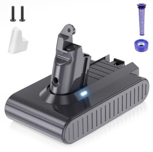 Replacement for Dyson V6 Battery, 8.0Ah 21.6 V Li-ion for Dyson SV03 | Compatible with V6 Animal/Absolute, SV03, SV04, SV05, SV06, SV07, SV09, DC58, DC59, DC61, DC62, DC72, DC74