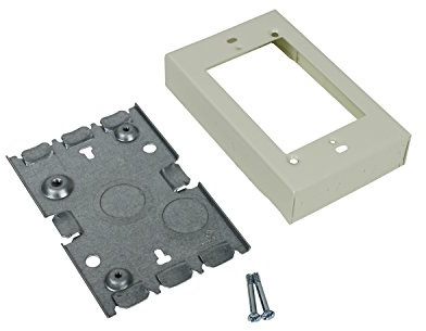 Legrand Wiremold V5748S Metal Raceway for Extending Power, 500 and 700 Series, 1 Gang Shallow Switch and Outlet Box, 15/16 Deep, Ivory (1 Pack)