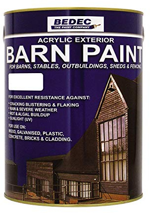 Bedec Multi Surface Water Based Barn Paint Semi Gloss Light Grey 20 Litres