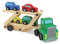 Melissa & Doug Camion Trasporto Auto in Legno, Bisarca in Legno, Giocattoli di Ruolo in Legno, Set da Gioco, Montessori, Regalo Bambini Bambine di 3 4 5 6 7 anni