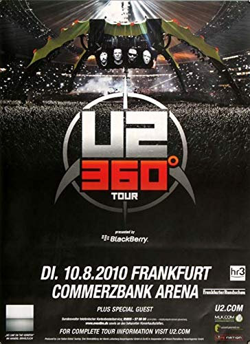 U2-360° Black, Frankfurt 2010 » Konzertplakat/Premium Poster | Live Konzert Veranstaltung | DIN A1 «