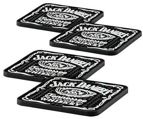 Jack Daniel's® PVC Rubber Set of 4 Coaster Set Mini Beverage Mats JD-38515 by Jack Daniel's
