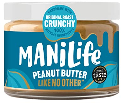 ManiLife Peanut Butter Original Roast Crunchy - All Natural, No Palm Oil, No Added Sugar, Vegan, Single Origin 275g (Pack of 1)