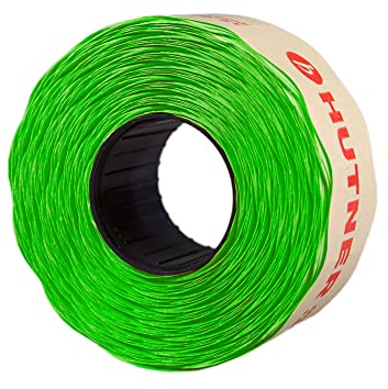 30 Rollen Preisetiketten 26x12 leucht-grün ablösbar | 45.000 Etiketten | Preisauszeichner Etiketten | Auszeichner Etiketten | HUTNER
