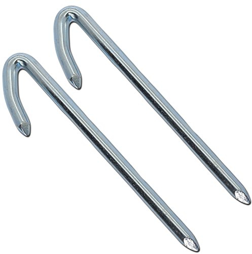2X Galvanized Drive in Washing Line Hooks | Drive Into Mortar in Brick Walls