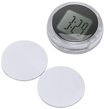 ONEVER Mini-Uhr für Motorrad, wasserdicht, zum Aufkleben, Digitaluhr, Durchmesser 1,1 Zoll (1 Stück)