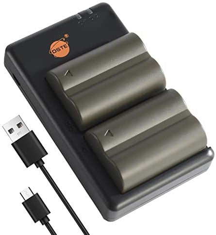 DSTE 2PCS BP-511 BP511 (2300mAh/7.4V) Battery Charger Set Compatible for Canon EOS 10D, 20D, 20Da, 300D, 30D, 40D, 50D, 5D, D30, D60