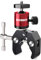 Homeet Super Clamp Stands Magic Arm Metal with Ball Head 1/4” & 3/8” Screw Thread Camera Rig Friction Arm Ballhead Mount Flash Bracket (Clamp + Red Ball Head)