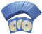 100 Pack Premium CD DVD Sleeves,Thick Non-Woven Material Double-Sided Refill Plastic Sleeve for CD and DVD Storage Binders Disc Case (Blue)