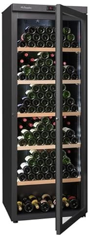 Cave de vieillissement et de mise à température multi zone, 329 bouteilles, porte vitrée, LA SOMMELIERE VIP330V
