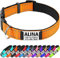 TagME Hundehalsband personalisiert, Reflektierendes gepolstertes Nylon Hundehalsband für kleine Hunde mit Namen und Telefonnummer
