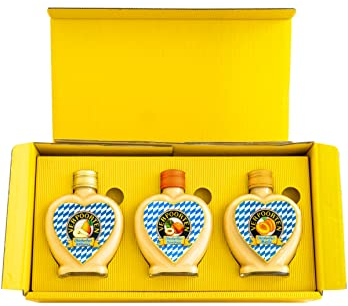 William’s, Haselnuss u. Marille - VERPOORTEN Oktoberfest mit 3 x 0,2 L Herzflaschen 17% vol