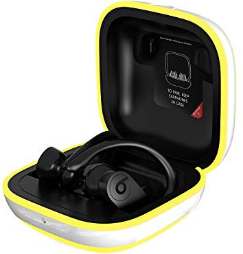 Meiyasy Cover Compatible with Powerbeats Pro Case, Anti-Lost and Shock-Proof Easy-to-Carry Durable Silicone Protective case Skin for Beats Powerbeats Pro 2019 Latest (Yellow)