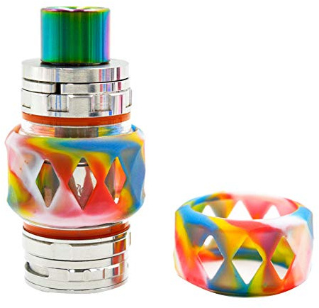 RUIYITECH Bubble Glass Tube Schutzhülle für Zeus X Manta TFV8 TFV12 Prince Uforce T2 T1 Dead Rabbit RTA (Regenbogen)