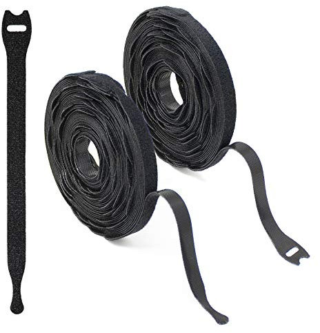 Wrap-It Storage Self-Gripping Cable Ties, 8-inch, 100-Pack (Black) - Cord Ties, Cord Wraps, Cable Straps, Wire Ties, Wire Organizer for Cord Management and Wire Management