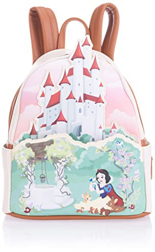 LOUNGEFLY Disney Snow White Castle Series Womens Double Strap Shoulder Bag Purse