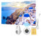 BR Bringer Tableau de chauffage infrarouge sans cadre - Chauffage photo avec impression UV - 100 x 60 x 1,8 cm - Santorini, Grèce