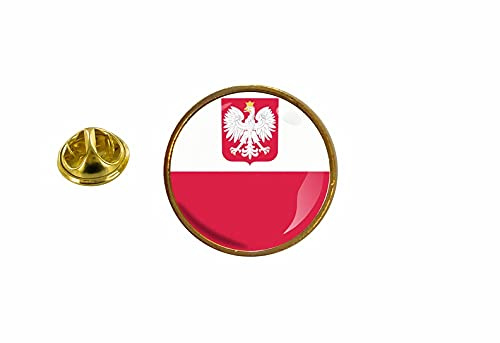 Akachafactory Polnisch Adler Anstecknadel Rot Modern 2 cm Schmetterling Verschluss Accessoire Nadel