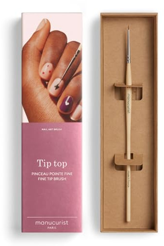 Manucurist Pinceau Nail Art Liner | Pointe Extra Fine - Idéal pour French Manucure et Designs Fins à Très Fins - Poils Synthétiques Longs et Souples
