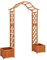 Bigto Pergola de jardin avec pot de fleurs en bois massif 175 x 40 x 204 cm
