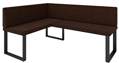 FURNISTAR Eckbank Akiko Metal - Eckbankgruppe für Ihrem Esszimmer, Küche modern, Sitzecke, Essecke. Perfekt für Küche, Büro und Rezeption. Solide und Starke Verarbeitung. (INARI 28, 128x168cm Links)
