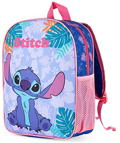 Disney Zainetto Bambina Stitch Frozen Minnie Zainetto Asilo Bambina Elementare Zaino Bambina per Scuola Materna Gita Viaggi Regalo Bambine Anna Elsa Stitch Gadget (Blu Stitch)