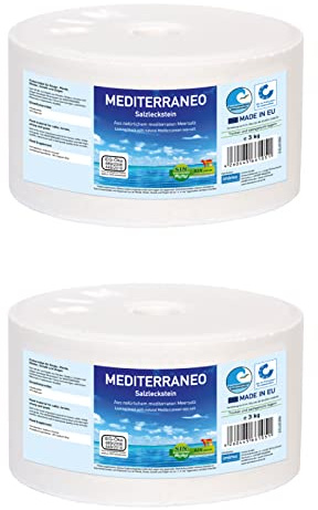 imima Pierre à Lécher Minérale Cheval MEDITERRANEO Kit de Pierre à Lécher Saline 2 x 3kg - Pierre à Lécher Saline pour Chevaux Moutons chèvres gibier et Boeuf - Pierre à Lécher Saline Minérale