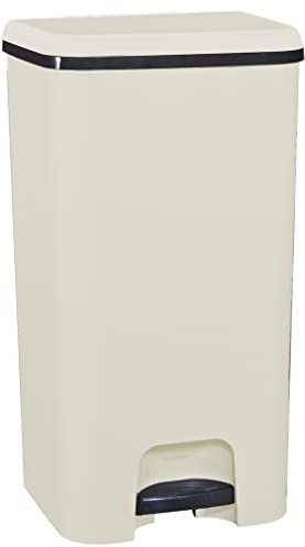 COM-FORT HOUSE Poubelle avec pédale Capacité de 37 litres Poubelle de recyclage Vert sauge 1 unité Pièces amovibles Nettoyage facile