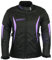 Bangla Damen Motorrad Jacke Motorradjacke Textil mit Protektoren in Ellbogen, Schulter und Rücken schwarz mit Lila XL