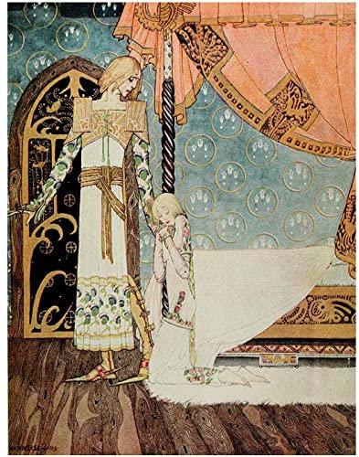 VIRIVI Kay Nielsen Wandkunst, abstraktes Kunstwerk, moderne Dekorationen, hochwertige Leinwand, fertig zum Aufhängen, 55 x 70 cm, ungerahmt