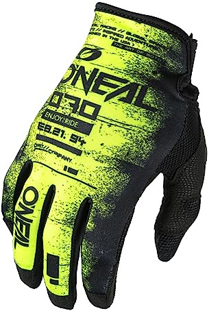 O'NEAL | Fahrrad- & Motocross-Handschuhe | MX MTB FR Downhill | Passform, Luftdurchlässiges Material | Mayhem Glove SCARZ V.24 | Erwachsene | Schwarz Neon-Gelb | Größe S