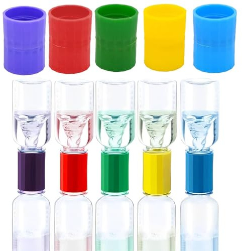 Norhogo 5pcs Experiment Tool Bottle Connector, Random colour | Tornado Tube Bottle Connector vortex Cyclone Tube for Scientific Experiment and Test Bottle Tube Connector