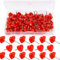 EIHI 100 Stück Herzform Push Pins, pinnadeln, anschließen, Reißnägel Flacher Kopf Pinnwandnadeln Deko mit Kunststoffbox für Wand Pinnwand Weltkarte,DIY Fotos(Rot)