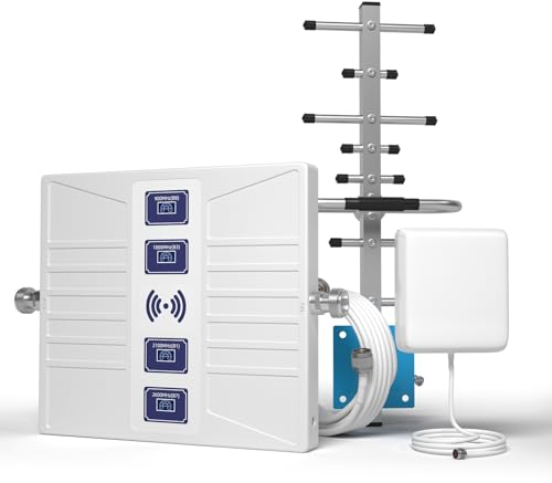 Amplificatore Segnale Cellulari 4G LTE 3G 2G, Ripetitore 4G Compatibile con le Frequenze Bande 8/3/1/7, Progettato per Migliorare le Chiamate e la Connessione Internet in Ambienti Domestici e Uffici