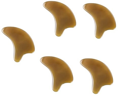 FRCOLOR Lot de 5 outils de beauté pour le corps, spatule, masseur de cou, appareil de massage du visage, du cou, du visage étroit, os de bœuf, outil de massage pour trompette