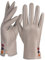 GSG SINCE 1998 Damen Chromfreie Lederhandschuhe Winterhandschuhe mit Schaffell wollefutter Warme Autofahrerhandschuhe Beige S