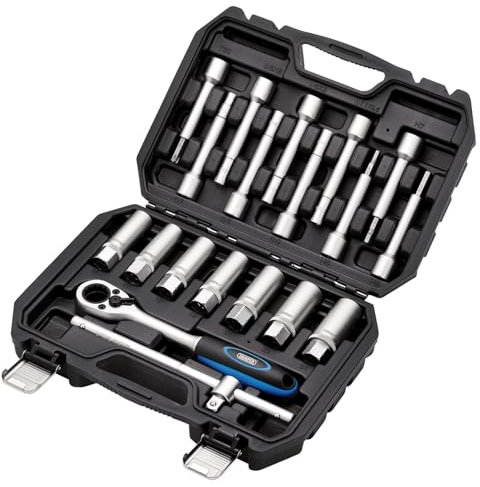 Draper 19 Piece Shock Absorber Strut Nut Kit, 1/2 Sq. Dr. - 13604 - CRV Steel