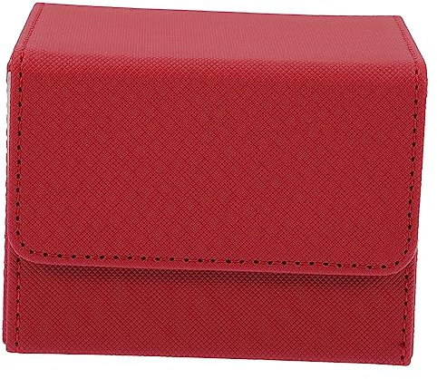 Spielkartenbox aus Pu, Rote Aufbewahrungsbox für Karten