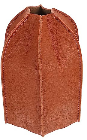 BESPORTBLE Gasflaschenhülle Aus Leder Braun Stoßfeste Schutzhülle Und Abdeckhaube Für Flachen Propan-gaskanister Langlebige Schutzmanschette Für Outdoor Camping Und Grillen
